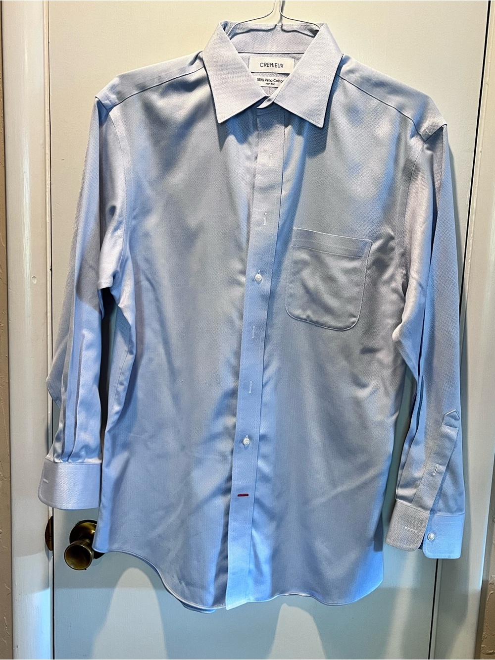 Daniel Cremieux Men's Light Blue Dress Shirt with Point Collar